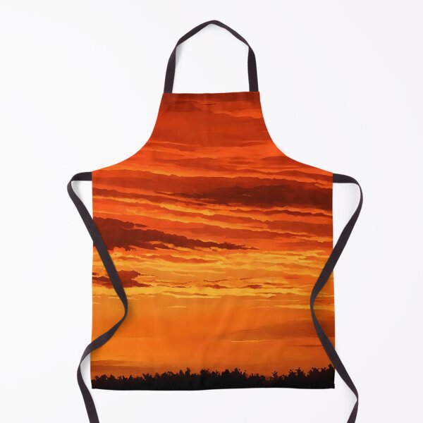 Item preview, Mountain Ridge Flame Coloured Sunset Sky designed and sold by taiche.
