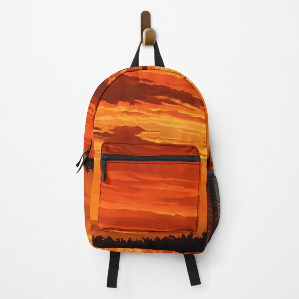 Item preview, Mountain Ridge Flame Coloured Sunset Sky designed and sold by taiche.