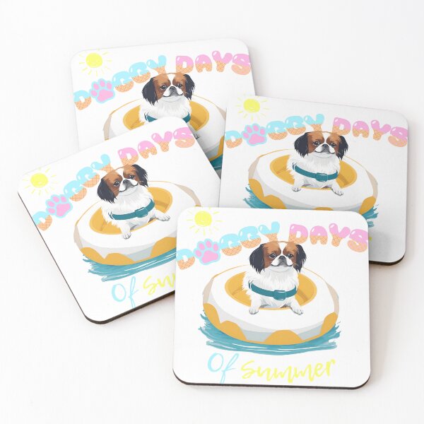 Item preview, Doggy Days of summer aesthetic summer vacation tibetan spaniel dog in a swimming ring  designed and sold by GoodyPaws.