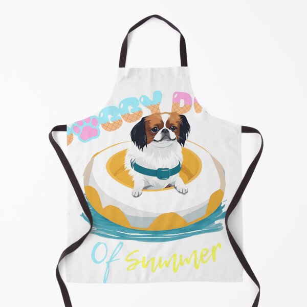 Item preview, Doggy Days of summer aesthetic summer vacation tibetan spaniel dog in a swimming ring designed and sold by GoodyPaws.