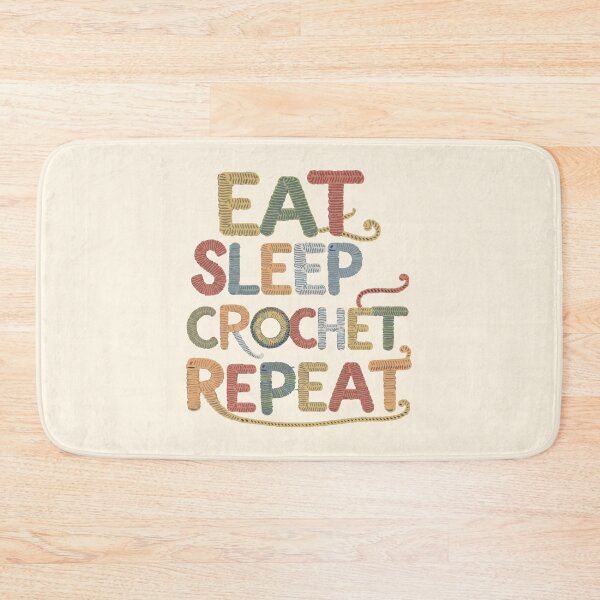 Item preview, Eat, Sleep, Crochet, Repeat - Funny Crocheting Design designed and sold by MegaKicia.