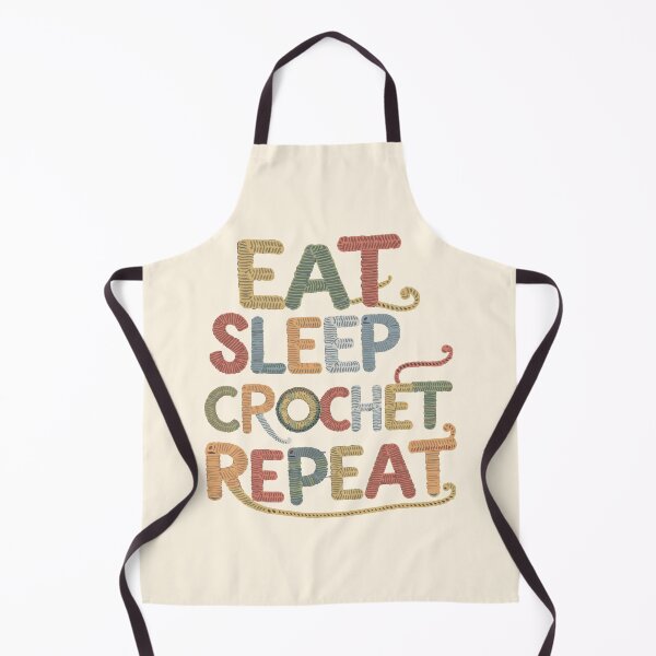 Item preview, Eat, Sleep, Crochet, Repeat - Funny Crocheting Design designed and sold by MegaKicia.