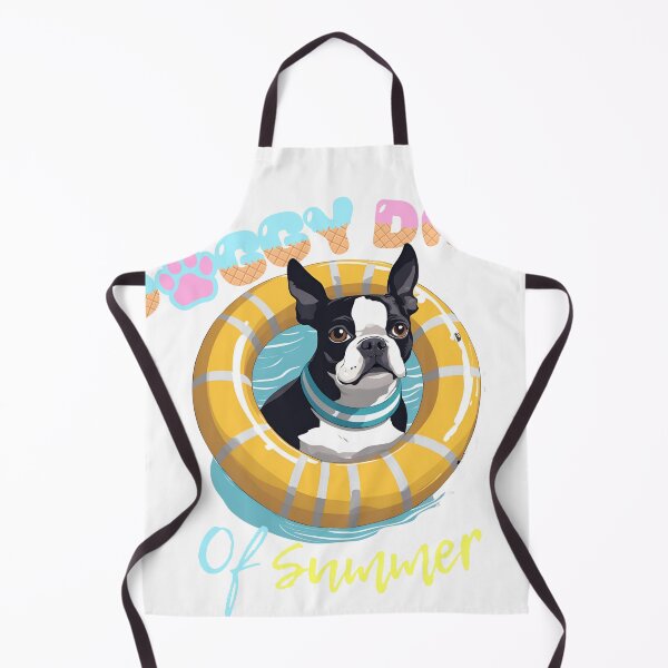 Item preview, Doggy Days of summer aesthetic summer vacation boston terrier dog in a swimming ring  designed and sold by GoodyPaws.