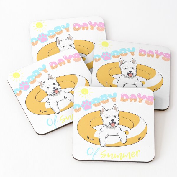 Item preview,  Doggy Days of summer aesthetic summer vacation west highland white terrier dog in a swimming ring  designed and sold by GoodyPaws.