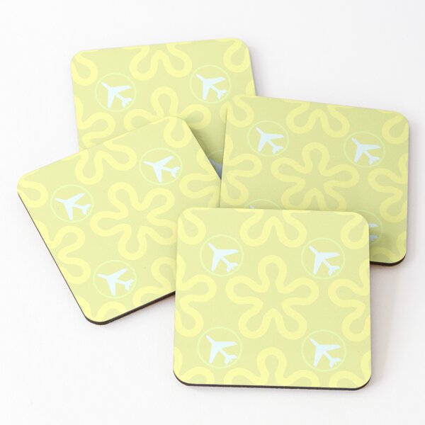 Item preview, Azure Aerial Tapestry Light Blue Airplanes Soaring on Yellow designed and sold by youme63.