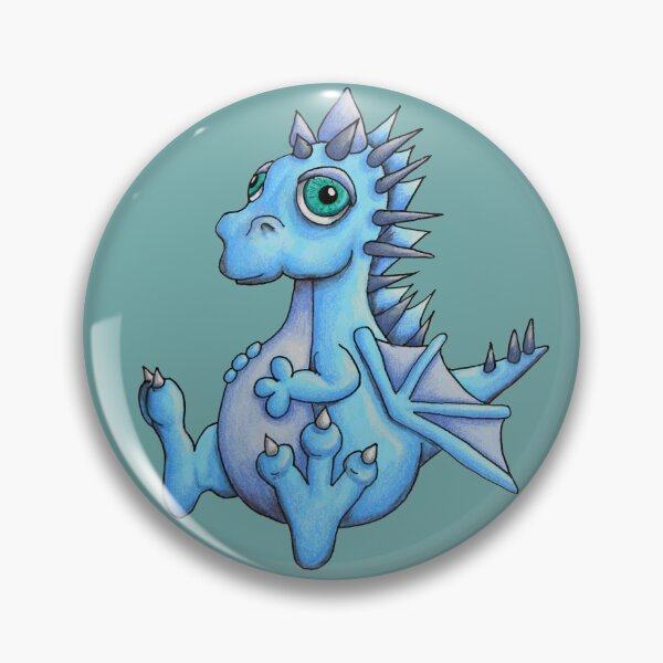 Item preview, Frostspike the Blue Dragon  designed and sold by ILoveTheQuirky.