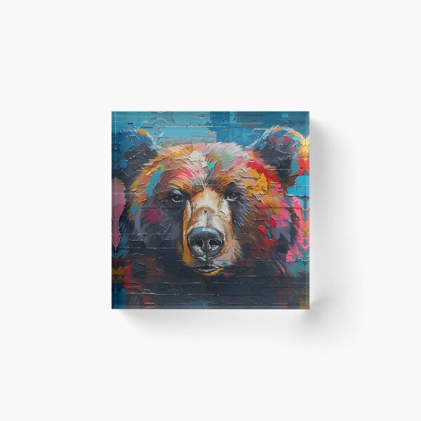 Item preview, Bear custom rainbow color/ Bear wall art designed and sold by CHOKCHAIVONGDEE.