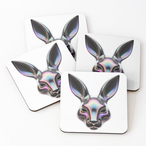Item preview, Copy of holographic 3d bunny portrait render illustration designed and sold by ilomuilo.