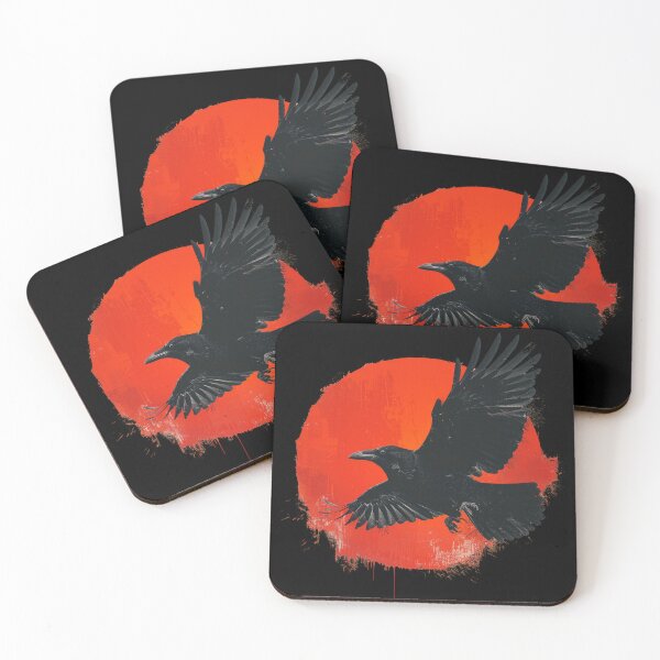 Item preview, Murder crow on sunset background designed and sold by S-ZYBI.