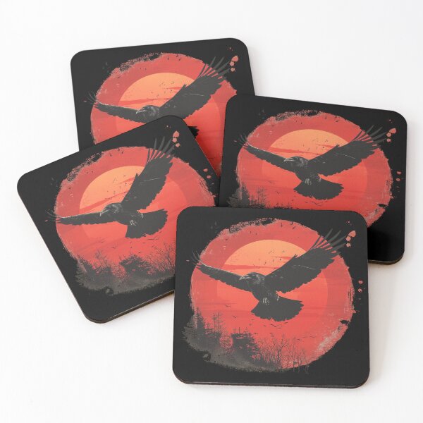 Item preview, Murder crow on sunset background designed and sold by S-ZYBI.
