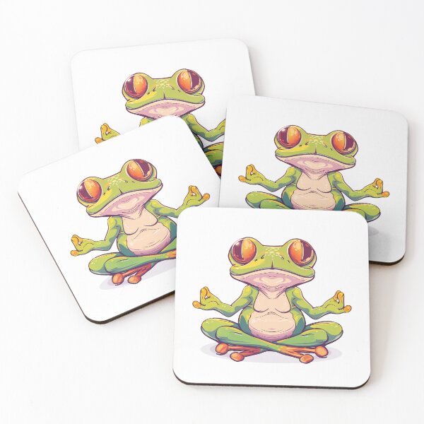 Item preview, Frog Meditating Zen Design designed and sold by meshhead.
