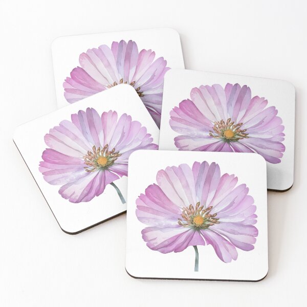 Item preview, Pink Cosmos Flower Watercolor Illustration designed and sold by RGShirtWorks.