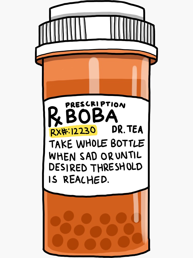 Thumbnail 3 of 3, Sticker, Boba Pills designed and sold by artistokat.