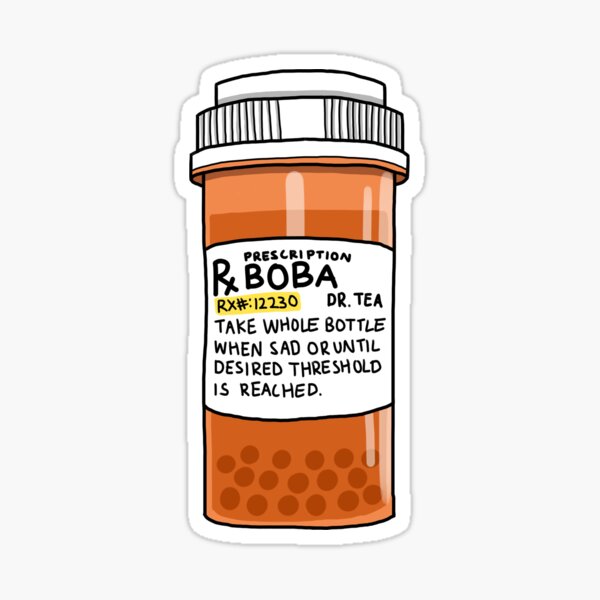 Boba Pills Sticker