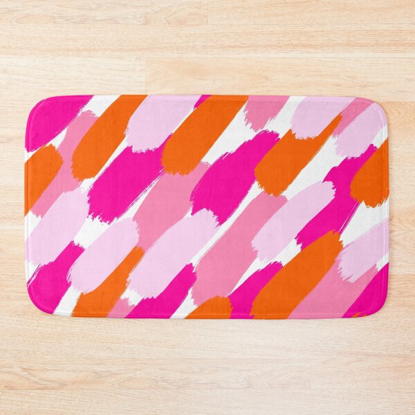 Item preview, Pink and Orange Paint Brush Stroke Style Diagonal Abstract designed and sold by OneThreeSix.
