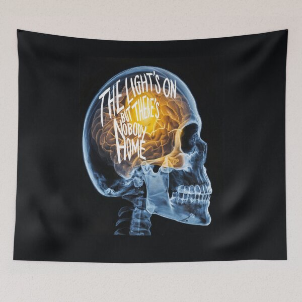 Item preview, The Lights On But There's Nobody Home X-ray Skull designed and sold by FanaticB.
