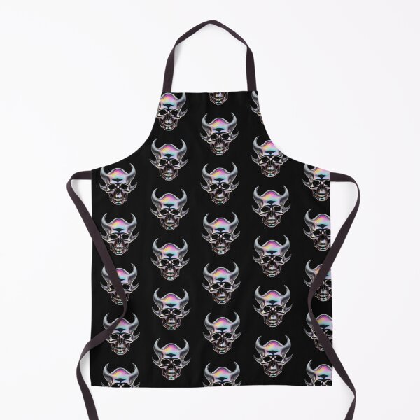 Item preview, holographic 3d portrait of skull with horns render illustration designed and sold by ilomuilo.