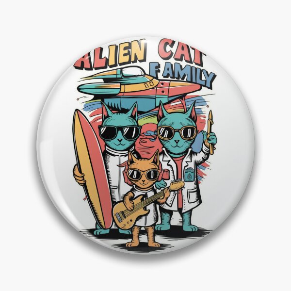 Item preview, Alien Cat Family designed and sold by Druwastudio.