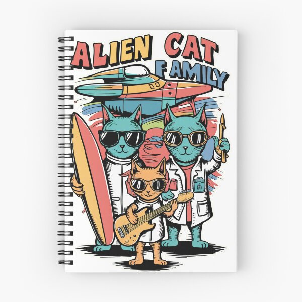 Item preview, Alien Cat Family designed and sold by Druwastudio.