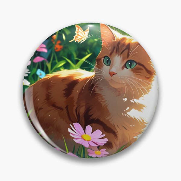 Item preview, Cute cat with flowers. designed and sold by PatDoArt.