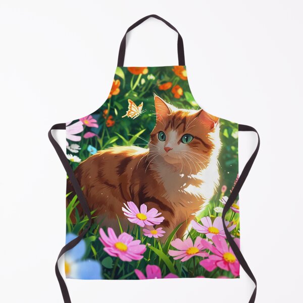 Item preview, Cute cat with flowers. designed and sold by PatDoArt.