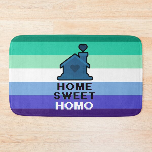Aperçu de l'œuvre Home Sweet Homo - Soutien LGBTQIA+ créée et vendue par SuchWowDesign.