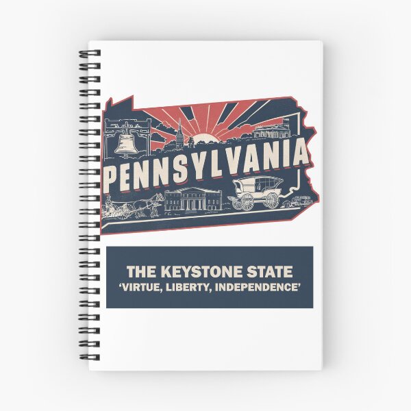 Item preview, USA State Maps Retro Travel Style PENNSYLVANIA designed and sold by IBTees.