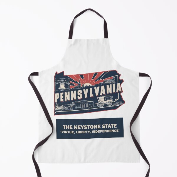 Item preview, USA State Maps Retro Travel Style PENNSYLVANIA designed and sold by IBTees.