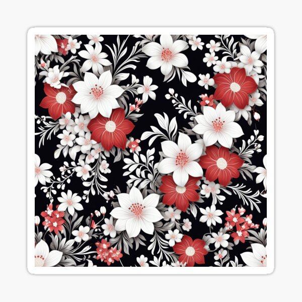 Item preview, Pink pared and white floral patternstel floral pattern  designed and sold by OleOleStore.