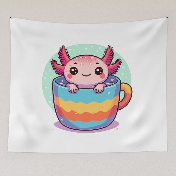 Item preview, Axolotl in a Cup designed and sold by istoriadesign.