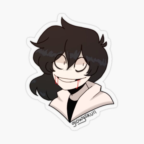 Creepypasta Jeff the Killer Sticker for Sale by HeyitsSmile