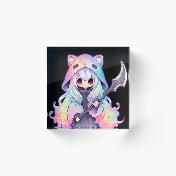 Item preview, Cute Kawaii Pastel Cat Grim Reaper designed and sold by PastelMagic.