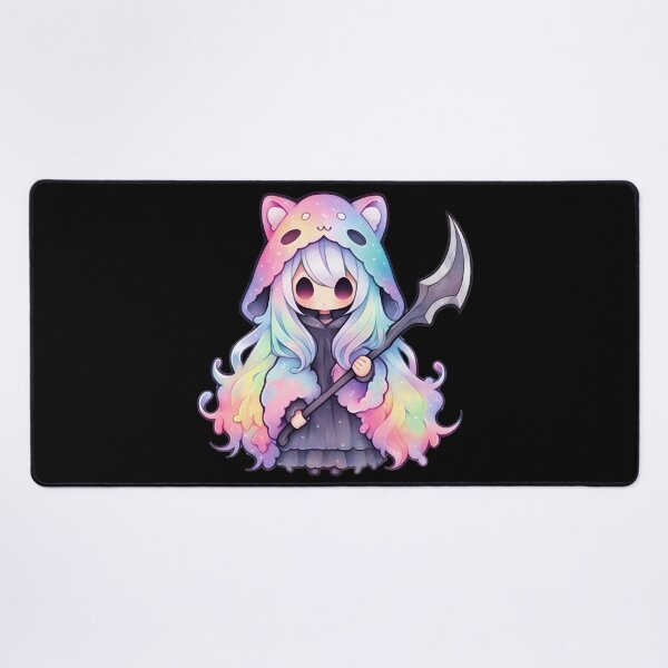 Artikelvorschau, Süße Kawaii Pastell Katze Sensenmann entworfen und verkauft von PastelMagic.