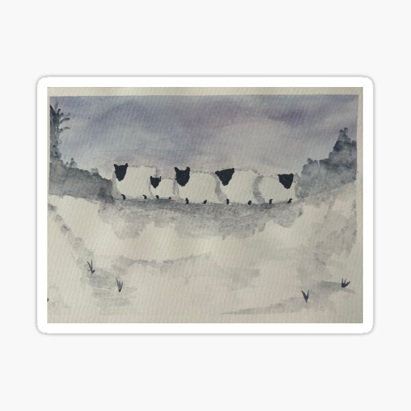Winter Woolies in watercolour Sticker