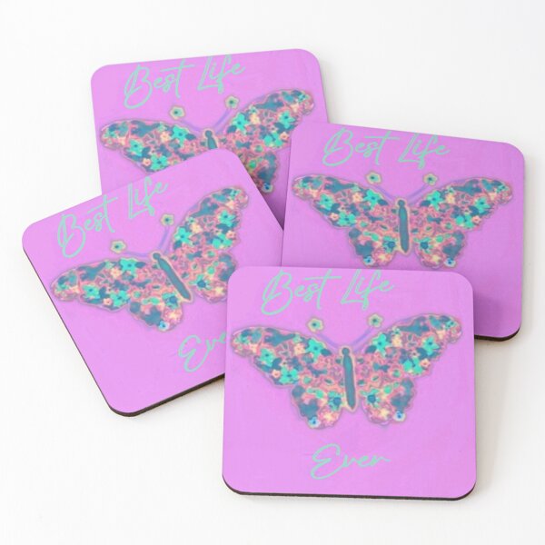 Item preview, Best Life Ever Flowered Butterfly Magenta  designed and sold by IvaRenee.