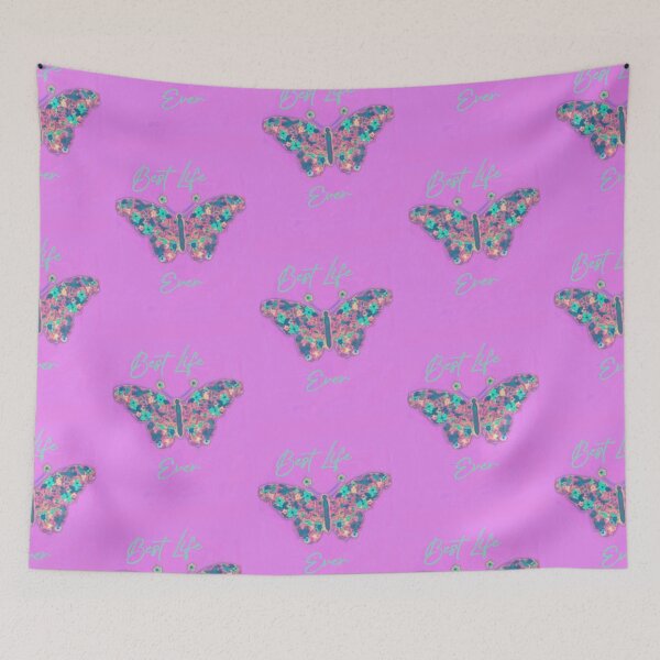 Item preview, Best Life Ever Flowered Butterfly Magenta  designed and sold by IvaRenee.