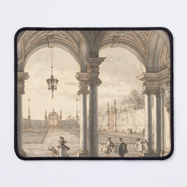 Item preview, View through a Baroque Colonnade into a Garden (1760-1768) - Canaletto designed and sold by SALON DES ARTS.