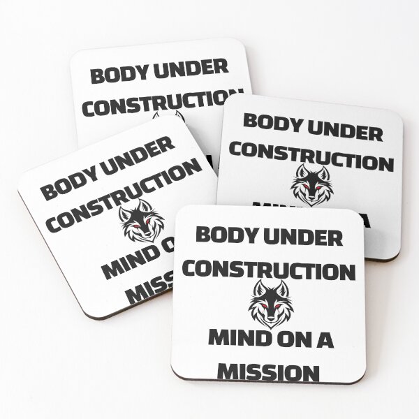 Item preview, "Body Under Construction, Mind on a Mission" Fitness Apparel designed and sold by Sahil Randhawa.