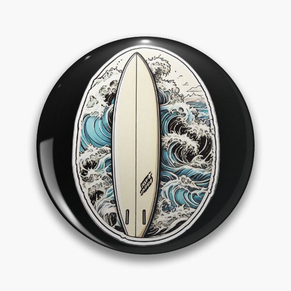 Item preview, Kanagawa Hokusai The Great Wave Japanese Surfboard designed and sold by NautiChic.
