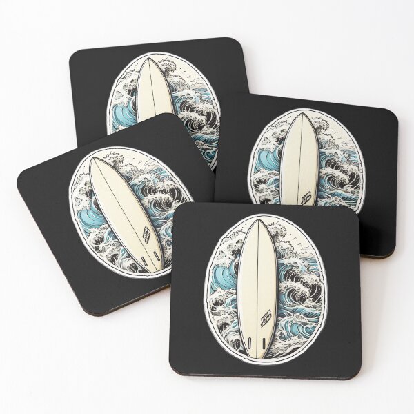 Item preview, Kanagawa Hokusai The Great Wave Japanese Surfboard designed and sold by NautiChic.