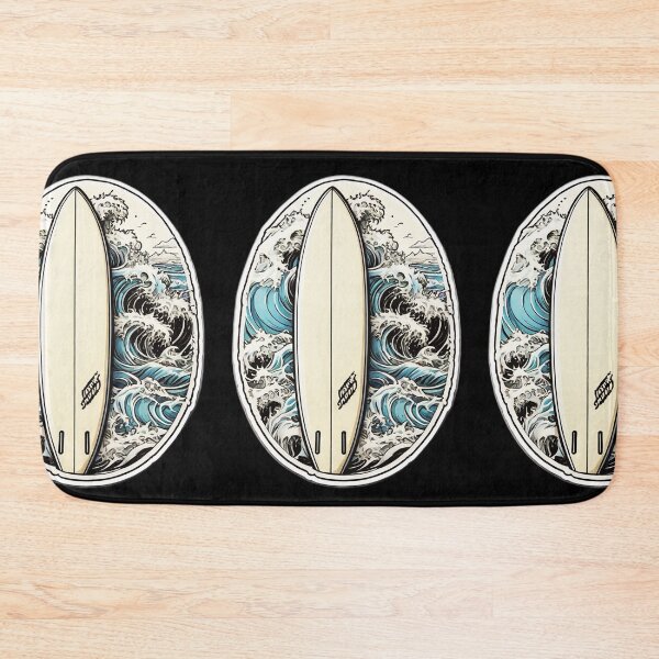Item preview, Kanagawa Hokusai The Great Wave Japanese Surfboard designed and sold by NautiChic.