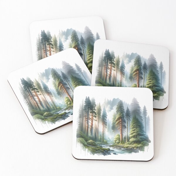 Item preview, Hoh Rainforest with a waterfall in Olympic National Park designed and sold by Ginngers.