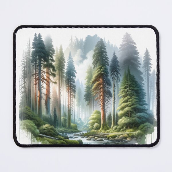 Item preview, Hoh Rainforest with a waterfall in Olympic National Park designed and sold by Ginngers.