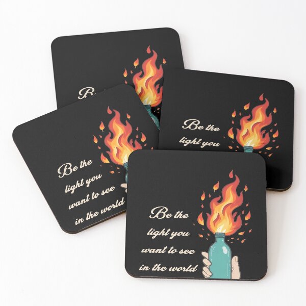 Item preview, Molotov Cocktail - Be the Light You Want to See in the World - light text designed and sold by Corinne Alexa Jackson.