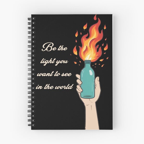Item preview, Molotov Cocktail - Be the Light You Want to See in the World - light text designed and sold by Corinne Alexa Jackson.