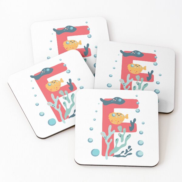 Item preview, F - Coral underwater letter for names starting with F designed and sold by Deepness2023.