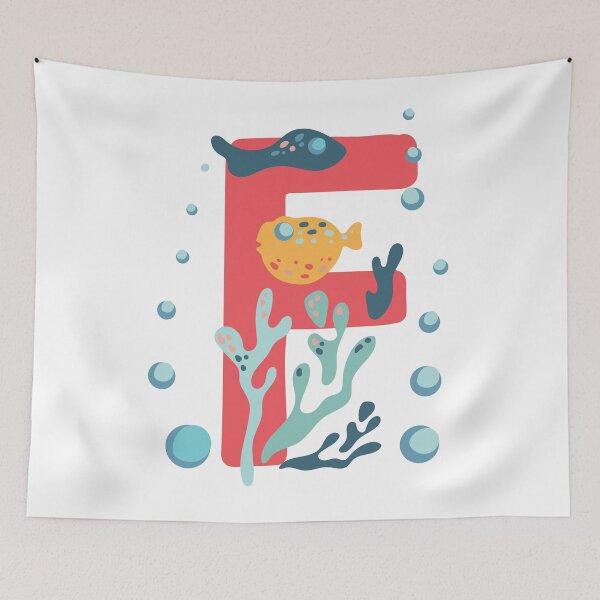 Item preview, F - Coral underwater letter for names starting with F designed and sold by Deepness2023.