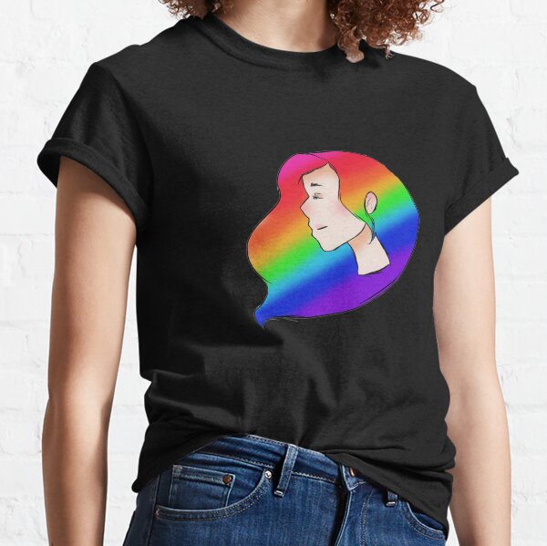Rainbow Hair T Shirts Redbubble - rainbow sparkle time bacon hair roblox