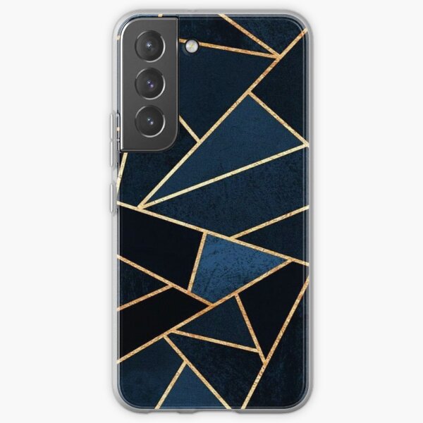 Geometric Berlin Blue - Iphone & Samsung Galaxy Cases Samsung Galaxy Soft Case