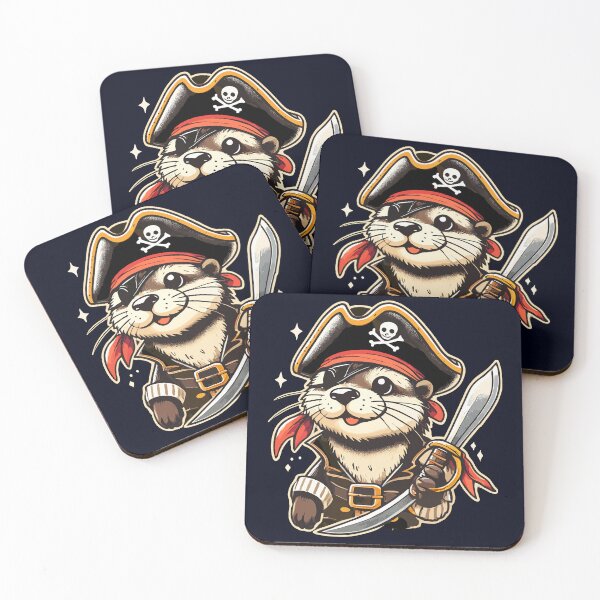 Item preview, Cute Pirate Otter, Funny Animal and Nautical Theme Party Fun designed and sold by madtoyman.